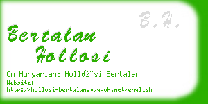 bertalan hollosi business card